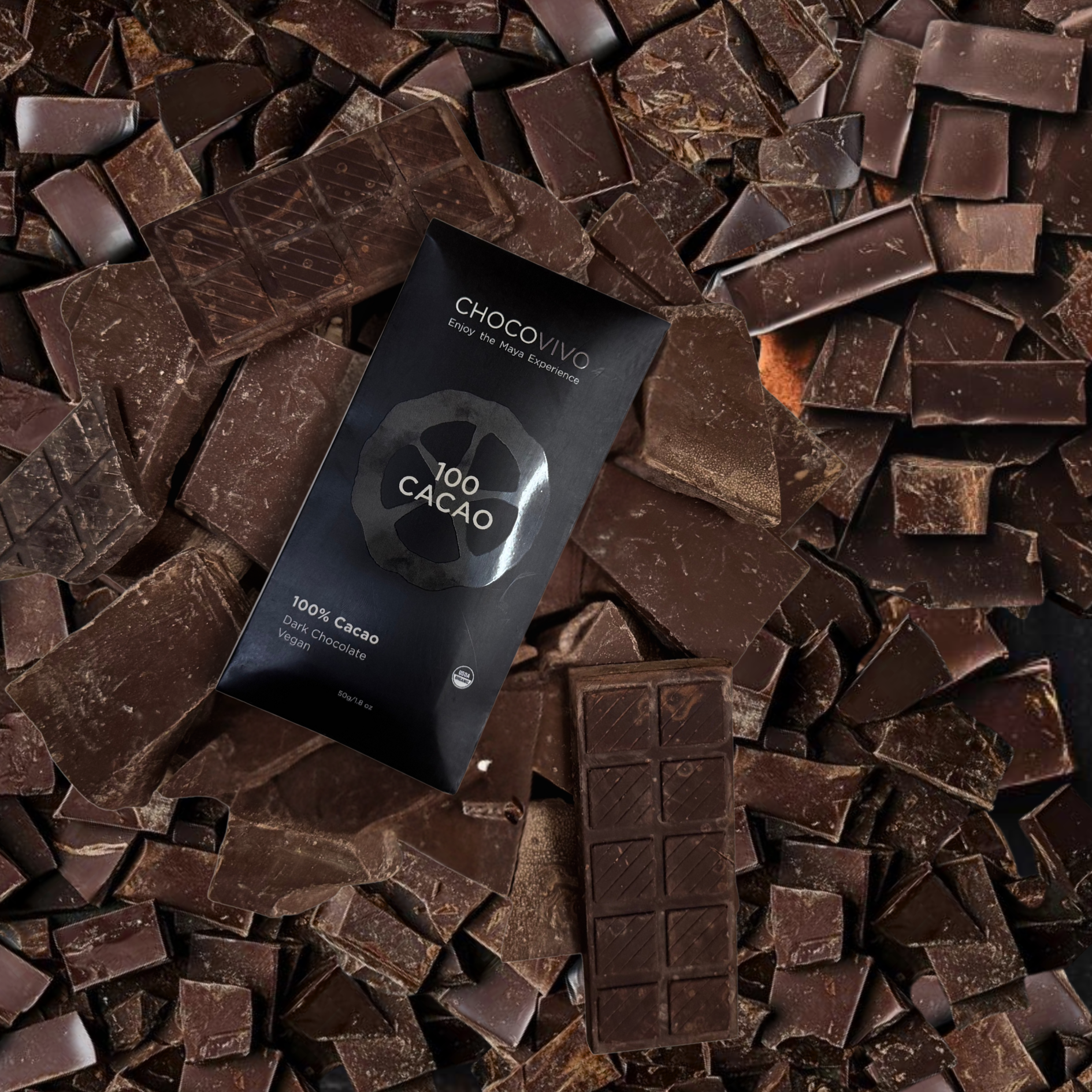 100% Dark Chocolate Cacao Bar