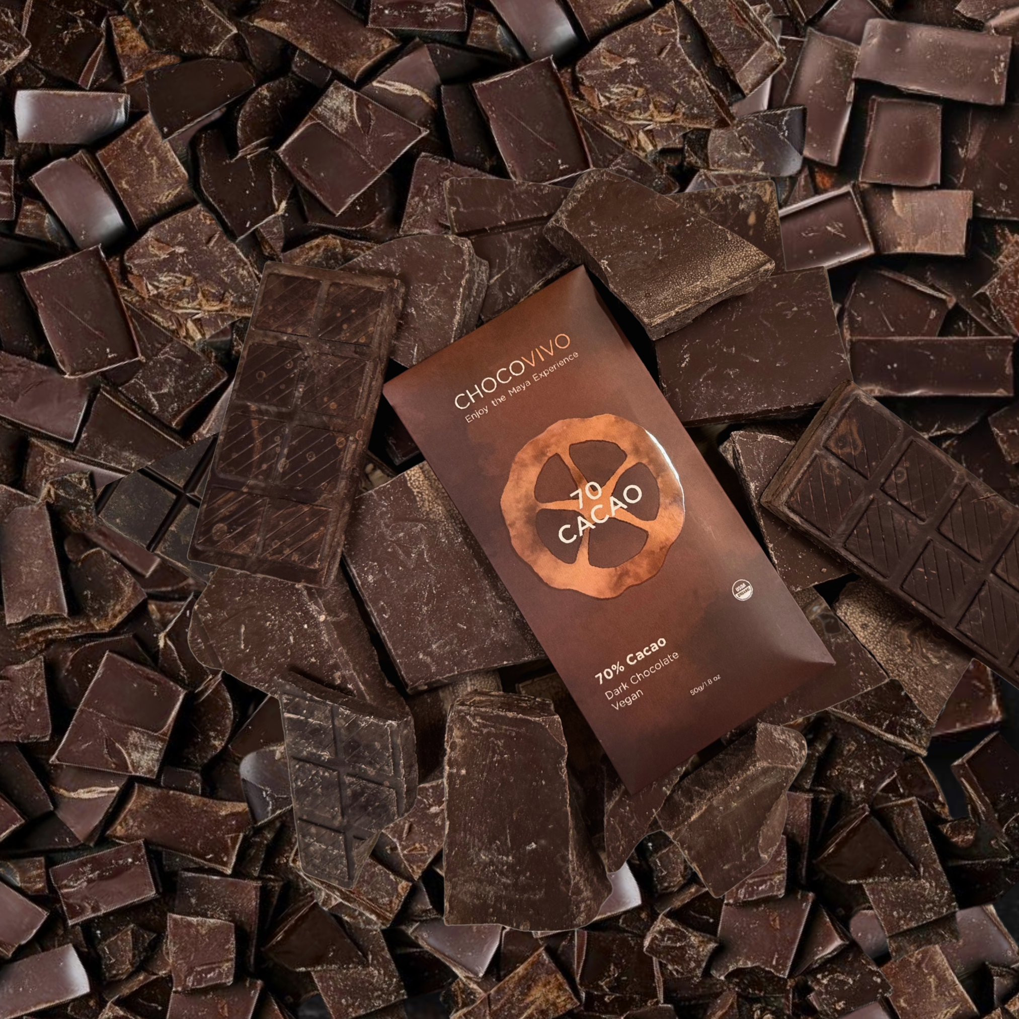 70% 可可黑巧克力棒– ChocoVivo