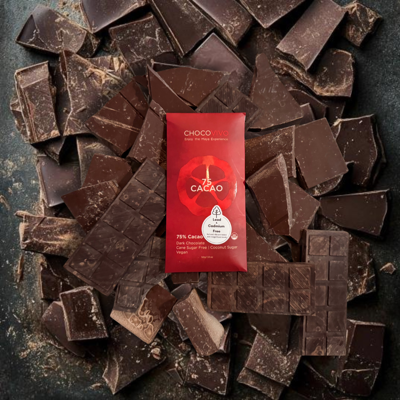 75% Cacao Dark Chocolate Bar with Coconut Sugar