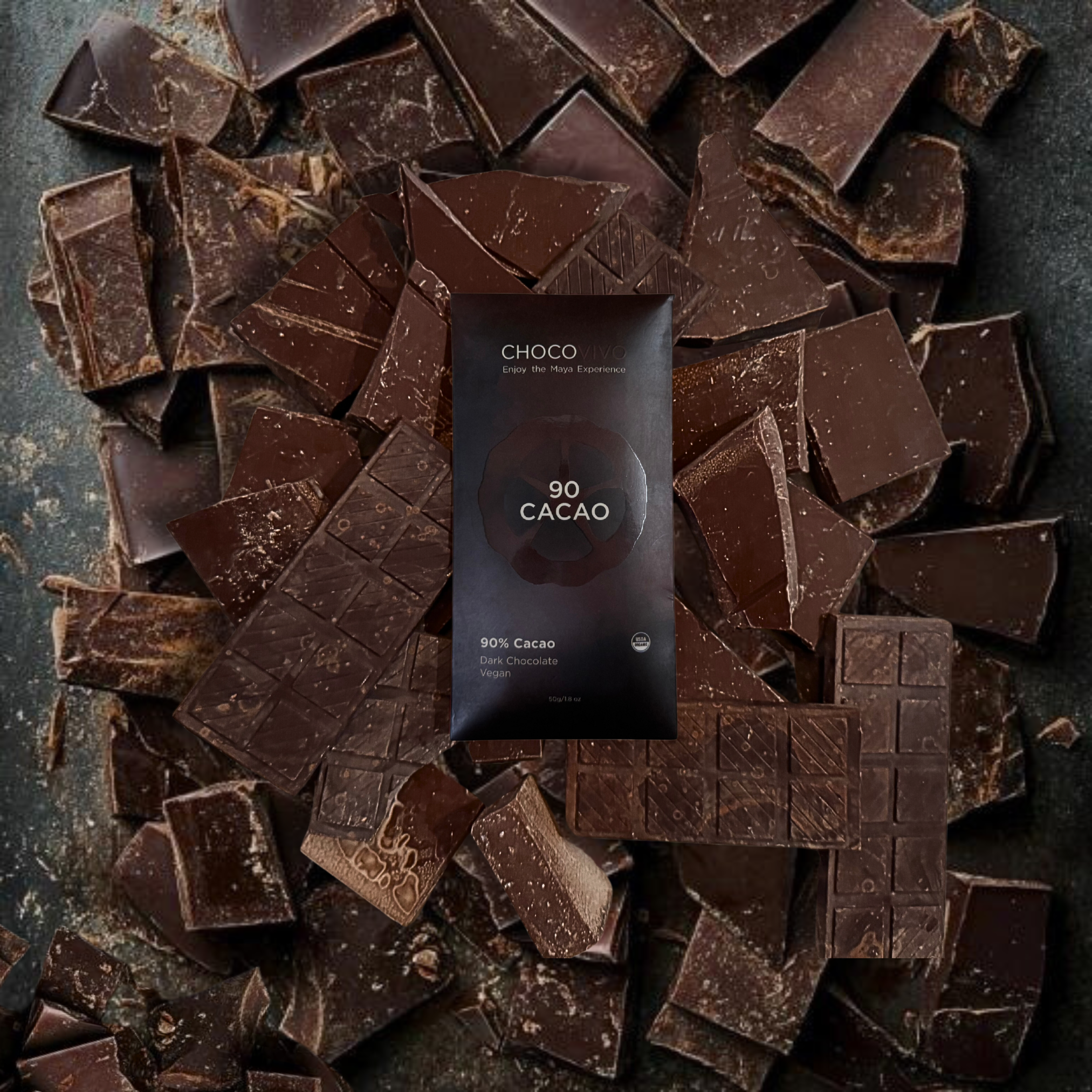 90% Cacao Dark Chocolate Bar
