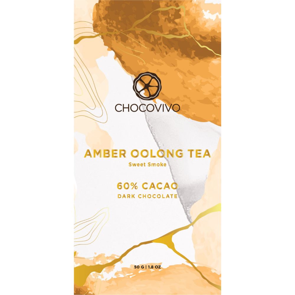 Amber Oolong Tea Dark Chocolate Bar - 60% Cacao