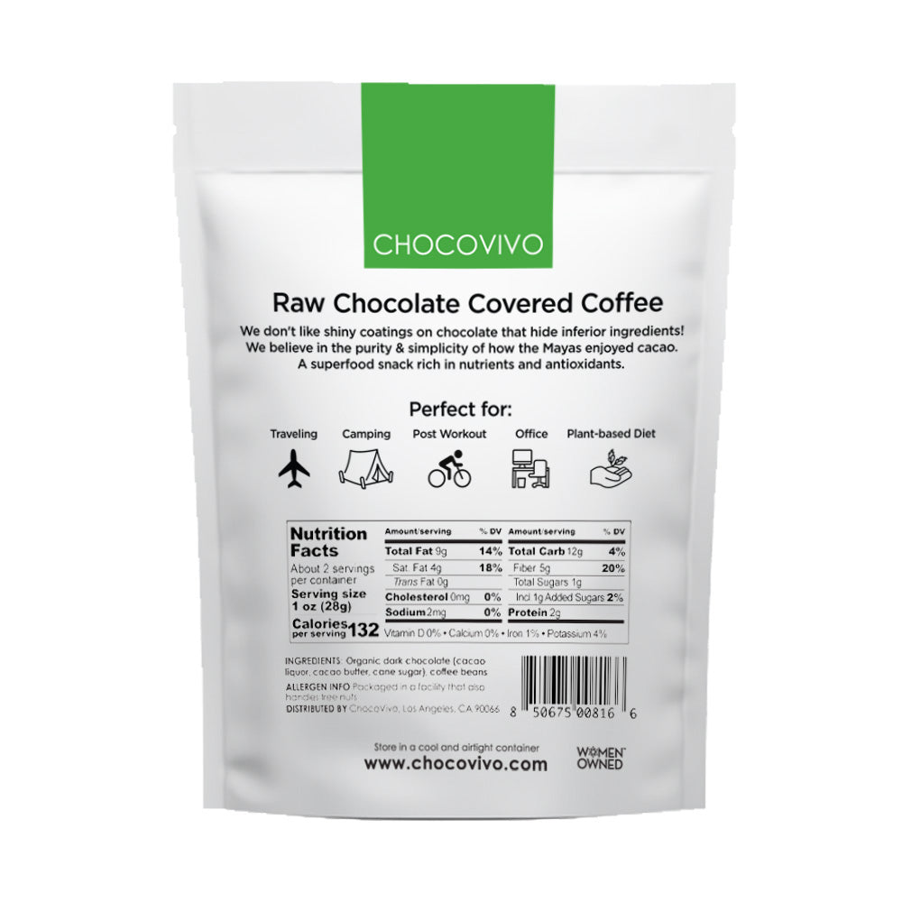Chocolate Covered Espresso Beans 70% Cacao – ChocoVivo