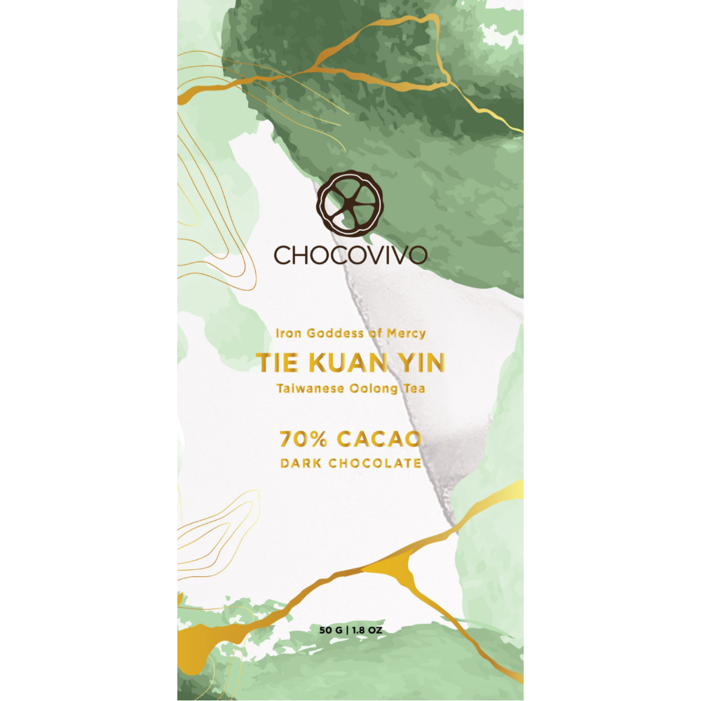Tieguanyin Tea Dark Chocolate Bar - 60% Cacao – ChocoVivo