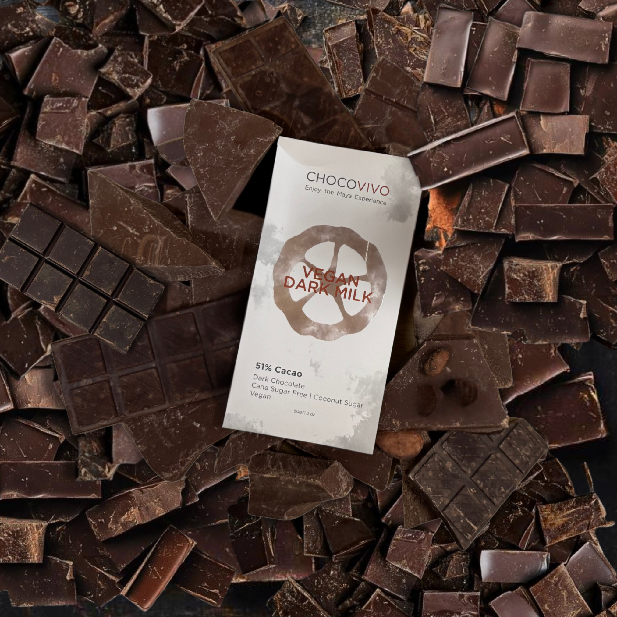 纯素黑牛奶巧克力棒– ChocoVivo