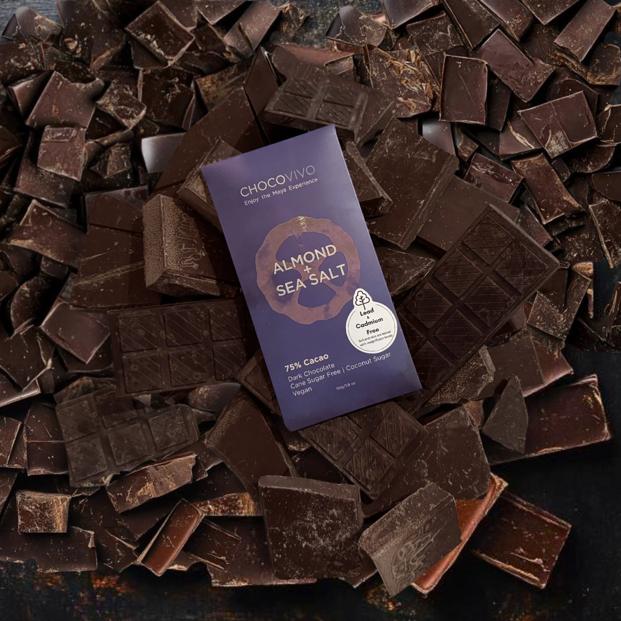 英語 Estinien Valerien & Emet-Selch チョコボ Almond & Sea Salt Dark Chocolate Bar – ChocoVivo