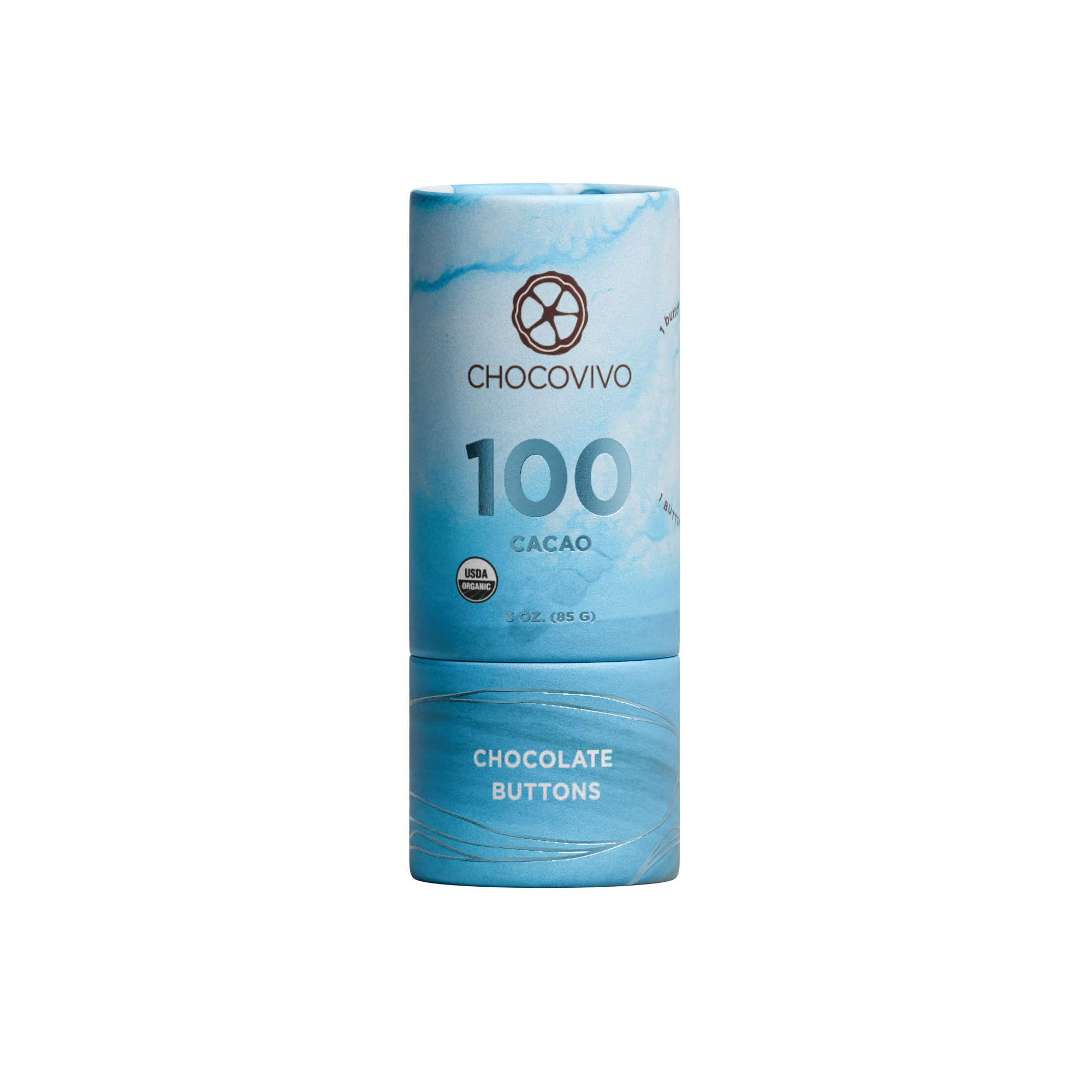 100% Cacao Chocolate Buttons | Pocket Size