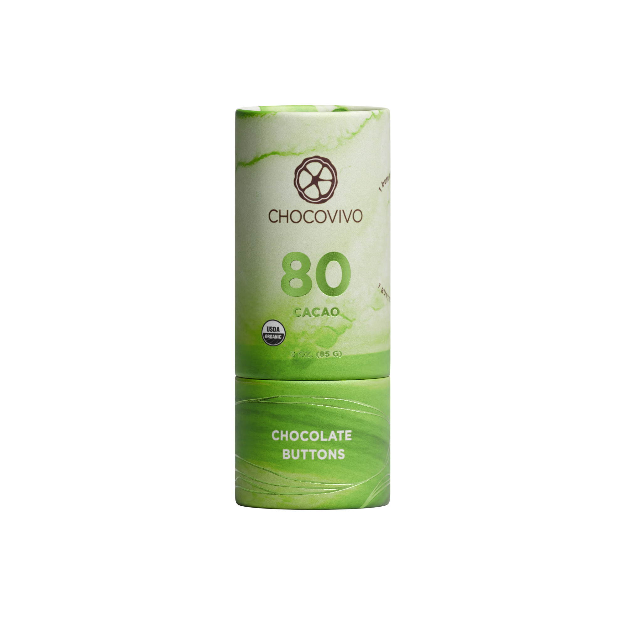 80% Cacao Chocolate Buttons | Pocket Size – ChocoVivo