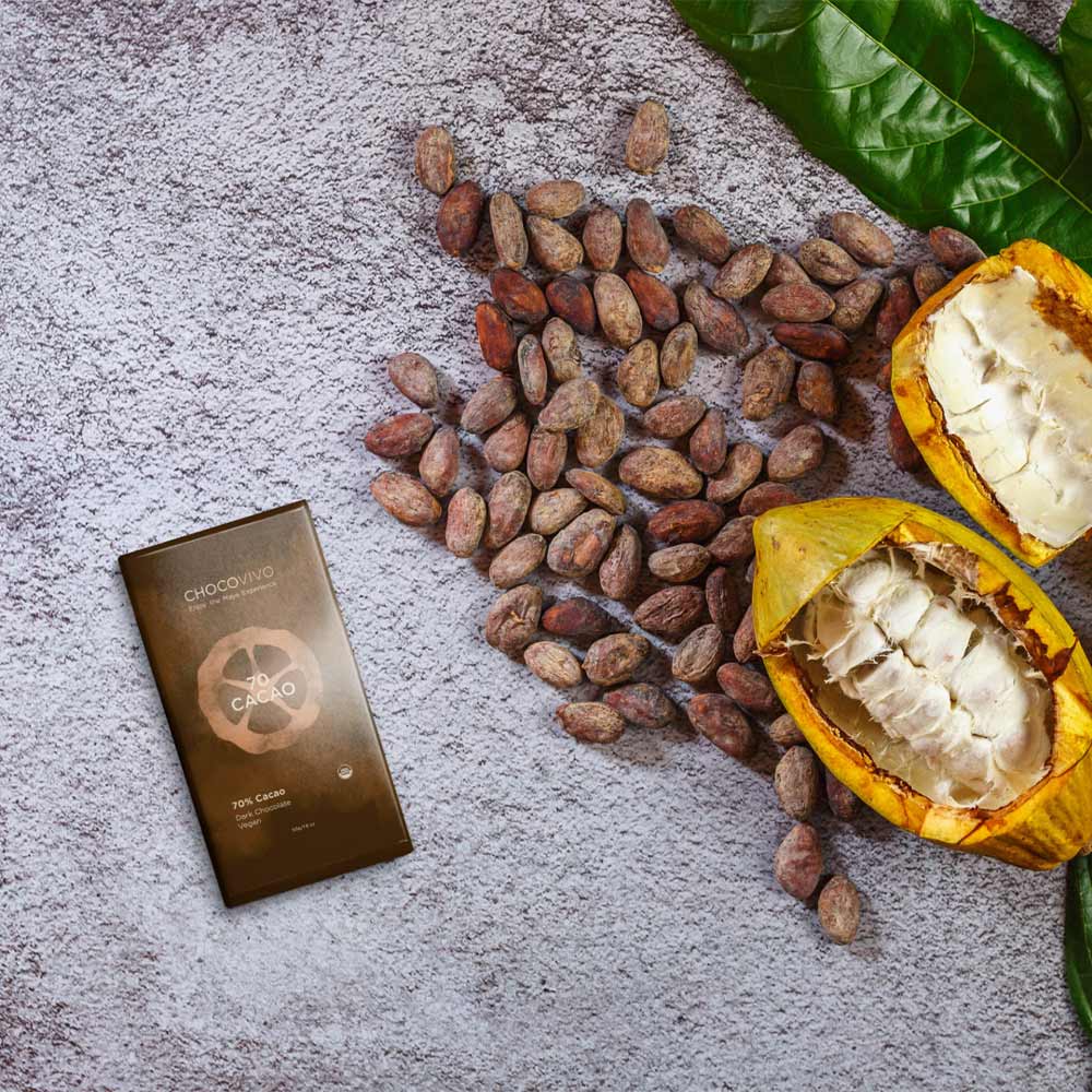 70% Cacao Dark Chocolate Bar - ChocoVivo