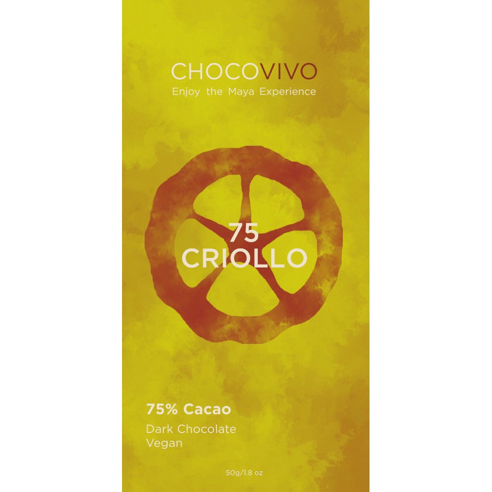 75% Cacao Criollo Dark Chocolate Bar - ChocoVivo