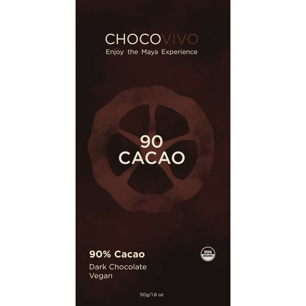 90% Cacao Dark Chocolate Bar – ChocoVivo