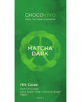 Matcha Dark Chocolate Bar - 76% Cacao with Coconut Sugar