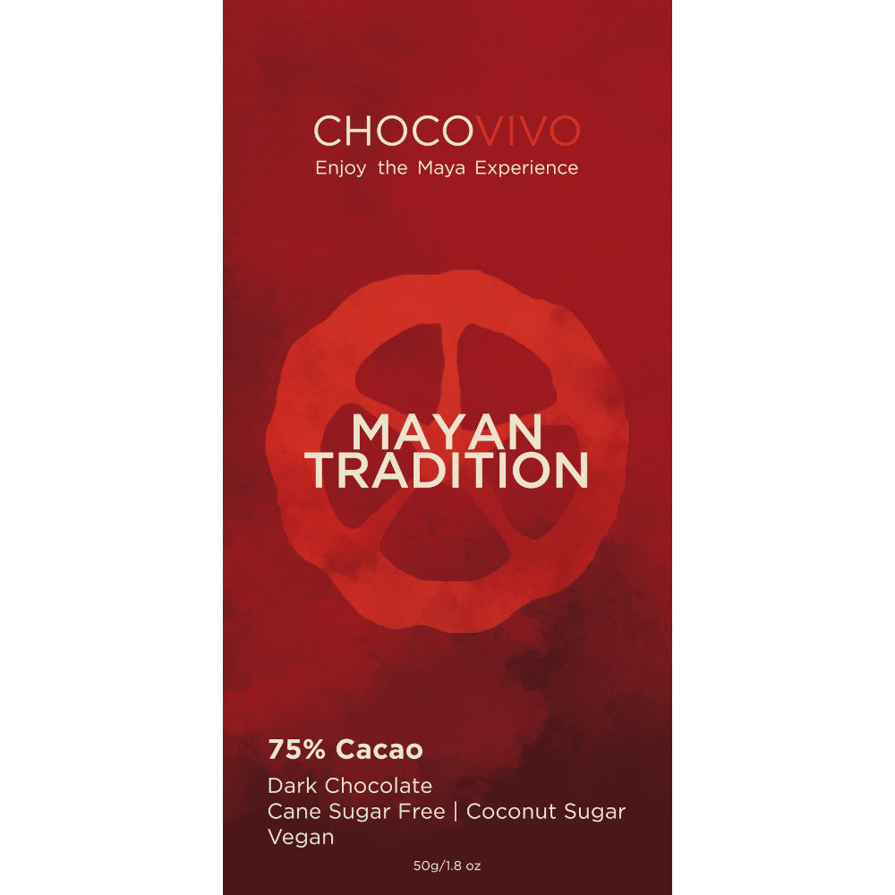 Mayan Tradition 75% Cacao Dark Chocolate Bar
