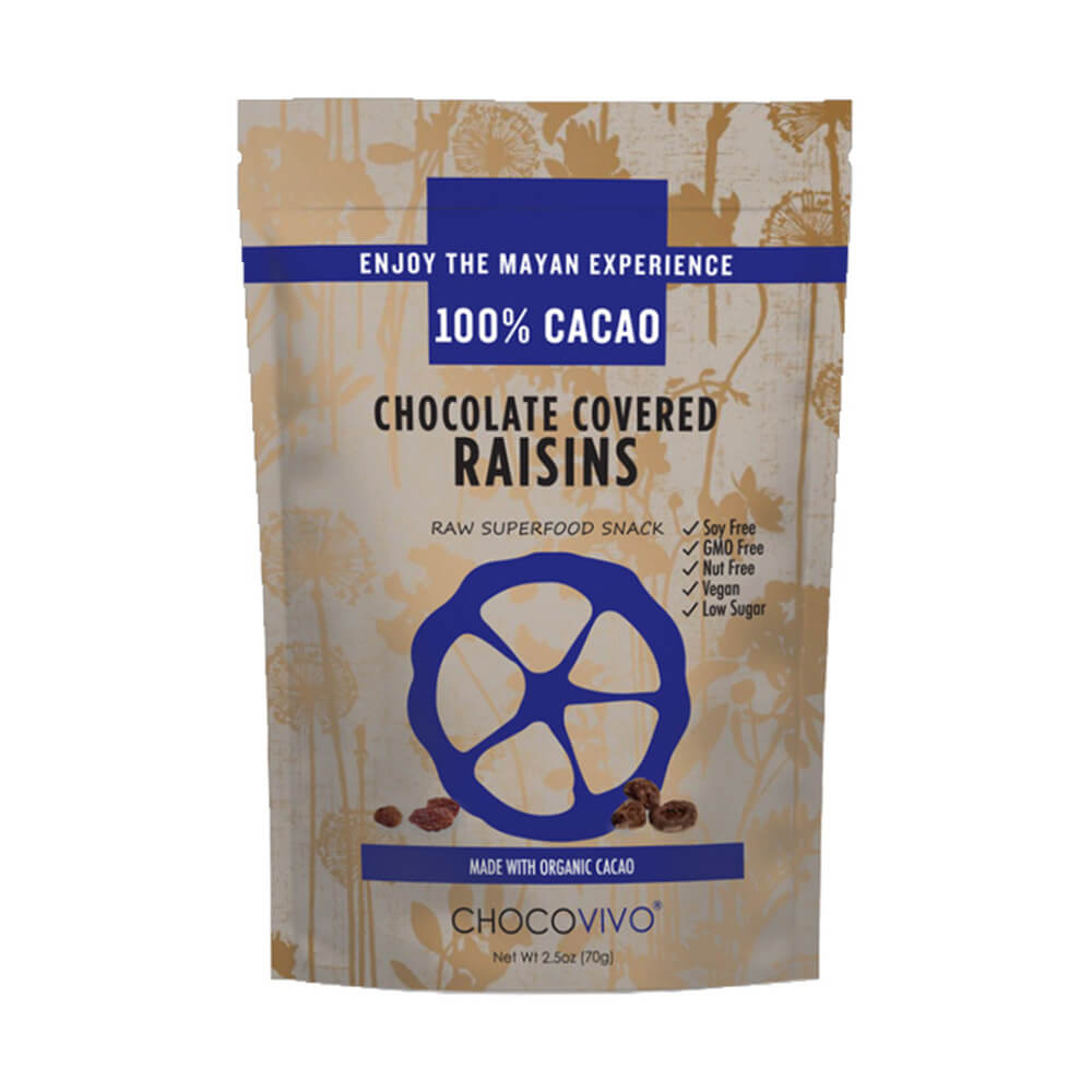 Shoco Raisins Chocolate Covered Raisins 100% Cacao – ChocoVivo