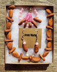 Cacao Bean Necklace, Anklet, and Earrings